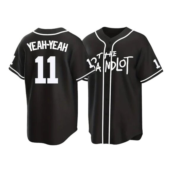 Sandlot Baseball Jersey Yeah-Yeah #11 Black Stitched Men's - Picture 1 of 5
